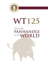 WT 125: From the Panhandle to the World Plan