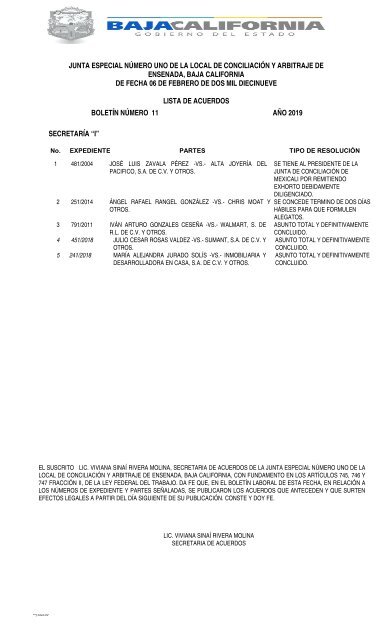 11 BOLETIN 6 FEB 2019