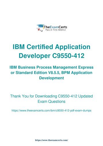 C9550-412 Exam Dumps Valid C9550-412 PDF Demo