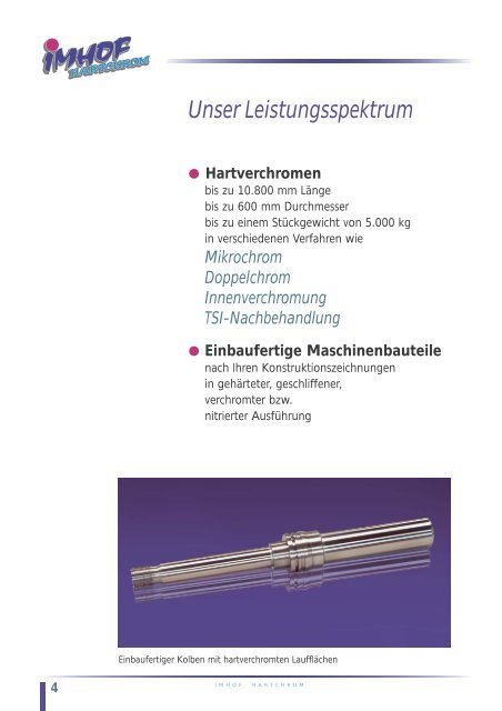 Schleifen - Imhof Hartchrom GmbH