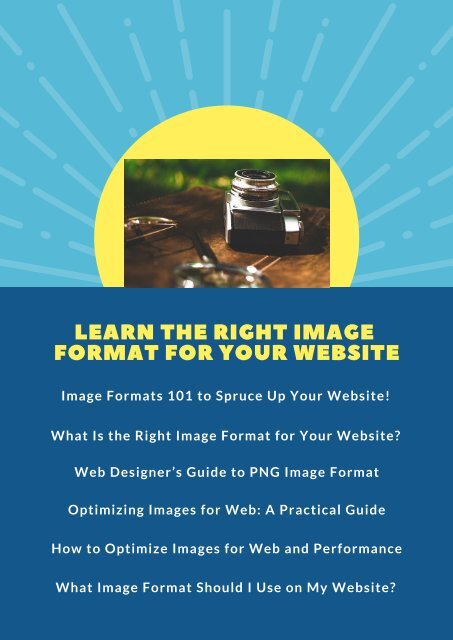 Learn the Right Image Format for Your Website