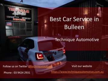 Best Car Service in Bulleen - Technique Automotive
