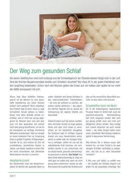 DER SCHLAF-GESUND-COACH | Ausgabe Jänner & Februar 2019
