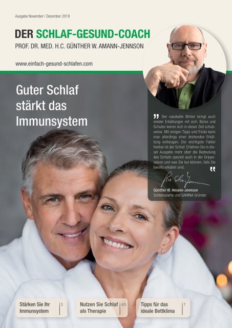 DER SCHLAF-GESUND-COACH | Ausgabe November & Dezember 2018