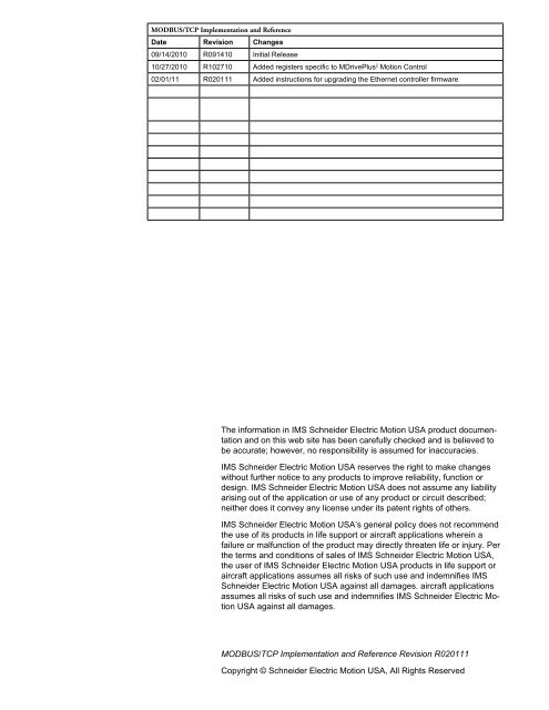 MODBUS/TCP Fieldbus manual - Koco Motion GmbH