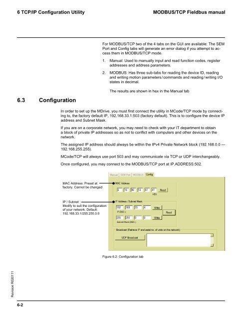 MODBUS/TCP Fieldbus manual - Koco Motion GmbH