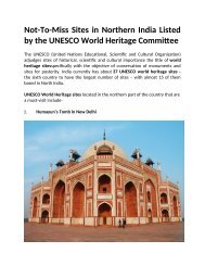 Sites in Northern India Listed by the UNESCO World Heritage Committee