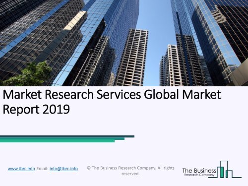 Market Research Services Global Market Report 2019