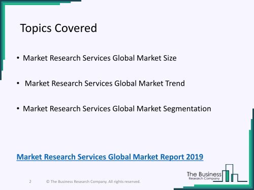 Market Research Services Global Market Report 2019