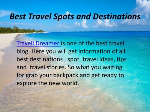 Traveldreamer PPT