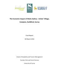 The Economic Impact of Watts Gallery - Artists' Village: Final Report