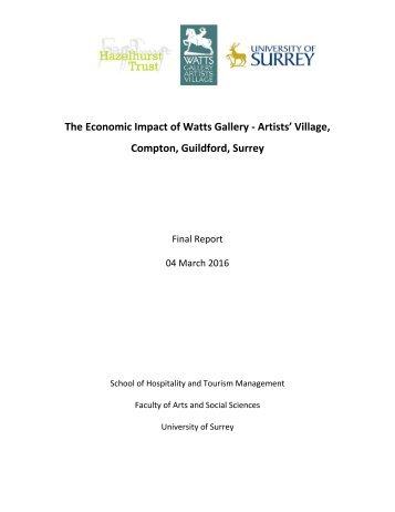 The Economic Impact of Watts Gallery - Artists' Village: Final Report