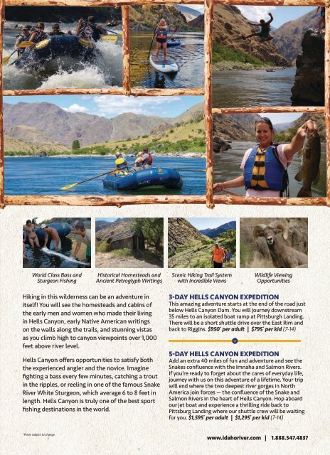 MRO | Idaho Wilderness Adventures - Rafting - Jet Boat Tours - Lodging