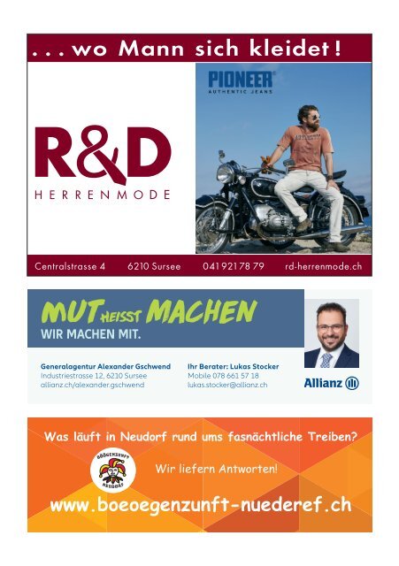 Umzugsprogramm Fasnachtsumzug Neudorf 2019
