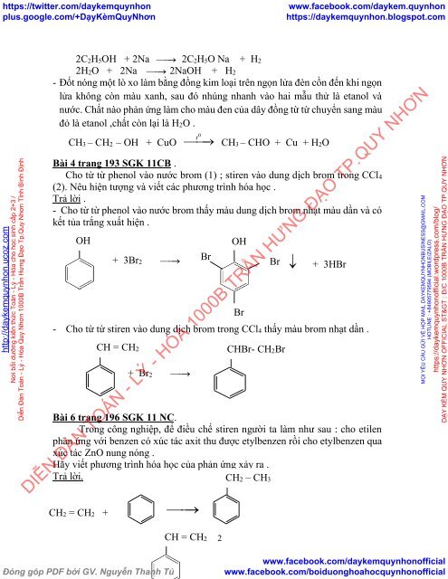 LV Tìm hiểu bài tập định tính trong chương V, chương VI, chương VII, chương VIII Hóa học 11