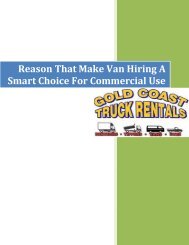 Reason That Make Van Hiring A Smart Choice For Commercial Use