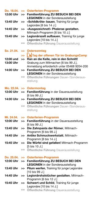 Programm 2019 Januar bis Juni