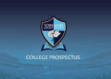 Yorkshire Cricket College Prosectus