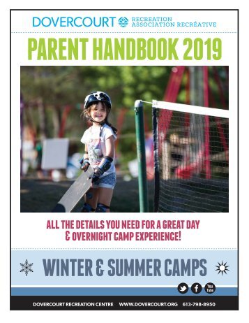 Dovercourt Parent Handbook 2019 - Winter and Summer Camps
