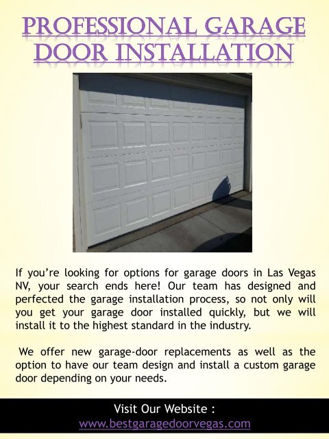 Home Car Garage Door Repair Las Vegas