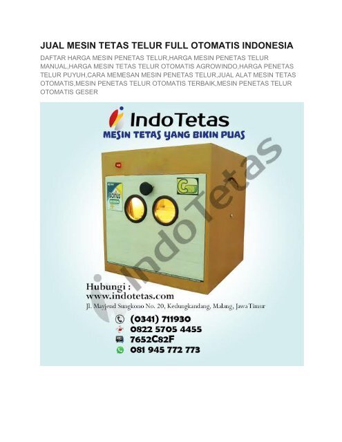 HARGA MESIN PENETAS TELUR C100