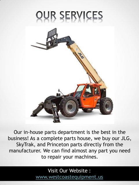 Boom Lift Rental San Bernardino|westcoastequipment.us|1-9512562040