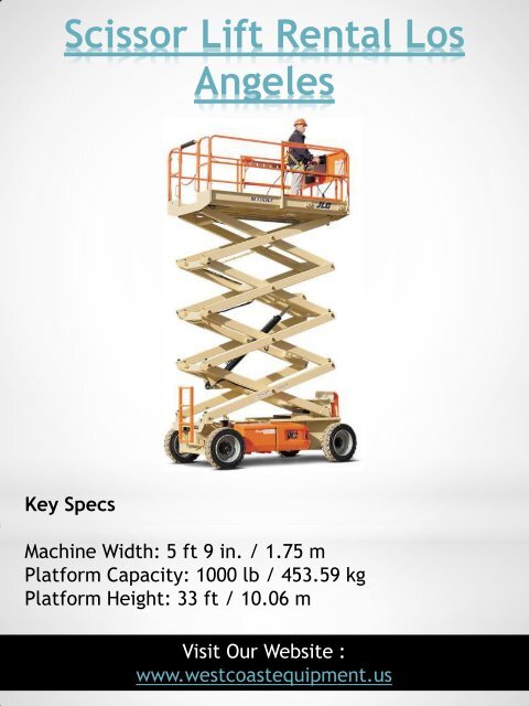 Boom Lift Rental San Bernardino|westcoastequipment.us|1-9512562040