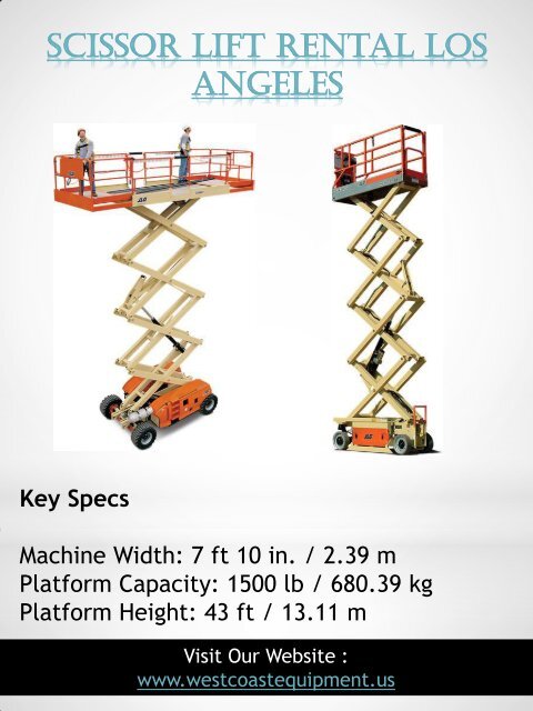 Boom Lift Rental San Bernardino|westcoastequipment.us|1-9512562040