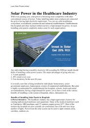 Solar Power in the Healthcare Industry