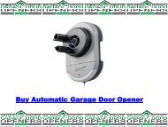 Buy Automatic Garage Door Opener