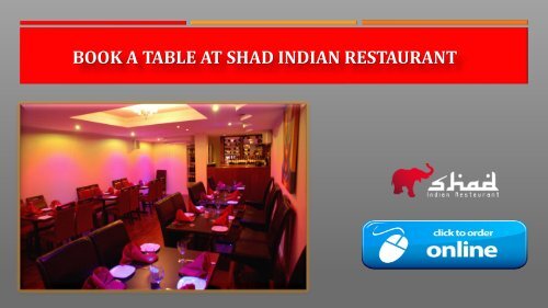 Shad Indian Restaurant - Indian Restaurant & Takeaway in Tooley Street