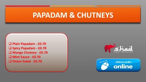 Shad Indian Restaurant - Indian Restaurant & Takeaway in Tooley Street