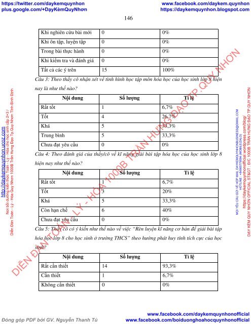 Rèn luyện kĩ năng cơ bản để giải bài tập Hóa học 8 cho học sinh ở trường THCS