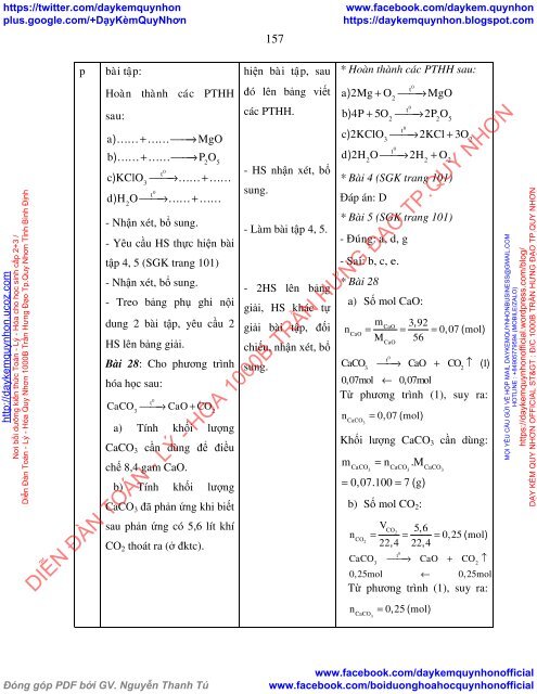 Rèn luyện kĩ năng cơ bản để giải bài tập Hóa học 8 cho học sinh ở trường THCS