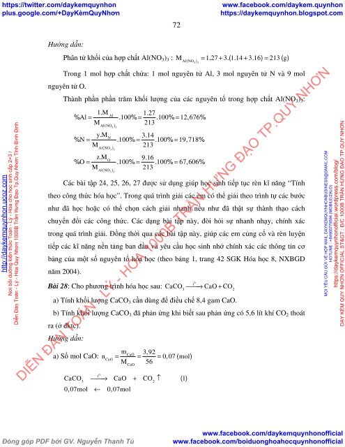 Rèn luyện kĩ năng cơ bản để giải bài tập Hóa học 8 cho học sinh ở trường THCS