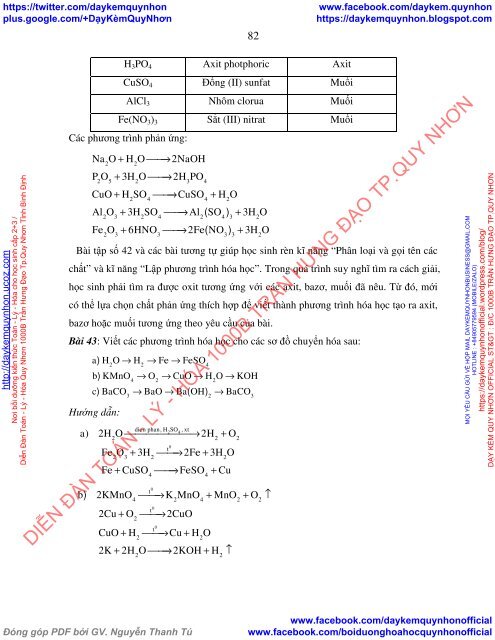 Rèn luyện kĩ năng cơ bản để giải bài tập Hóa học 8 cho học sinh ở trường THCS