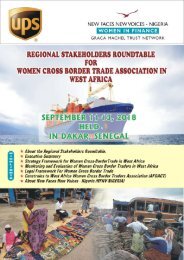 September 2018: Regional Stakeholders Roundtable for Women Cross Border Trade Association in West Africa
