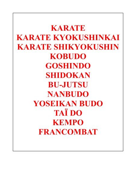 catalogue sabretooth karaté+yoseikan budo+ arts martiaux affinitaires saison 2018-2019