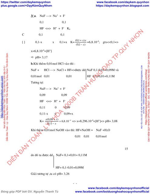 MỘT SỐ VẤN ĐỀ VỀ pH CỦA DUNG DỊCH DÙNG TRONG VIỆC BỒI DƯỠNG HỌC SINH GIỎI MÔN HÓA HỌC TRUNG HỌC PHỔ THÔNG