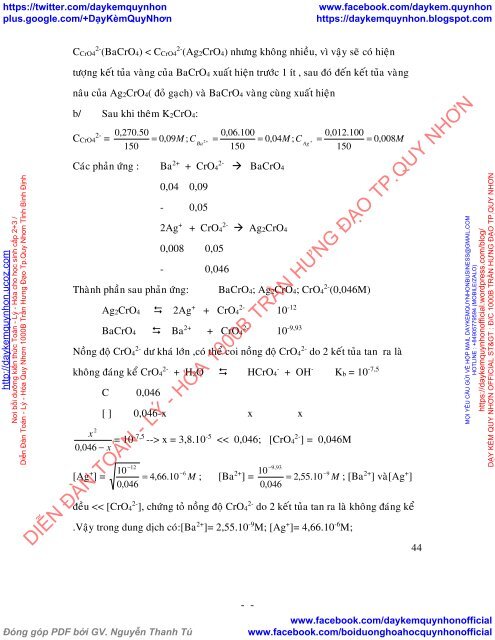 MỘT SỐ VẤN ĐỀ VỀ pH CỦA DUNG DỊCH DÙNG TRONG VIỆC BỒI DƯỠNG HỌC SINH GIỎI MÔN HÓA HỌC TRUNG HỌC PHỔ THÔNG