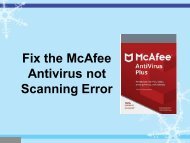 Fix the McAfee Antivirus not Scanning Error