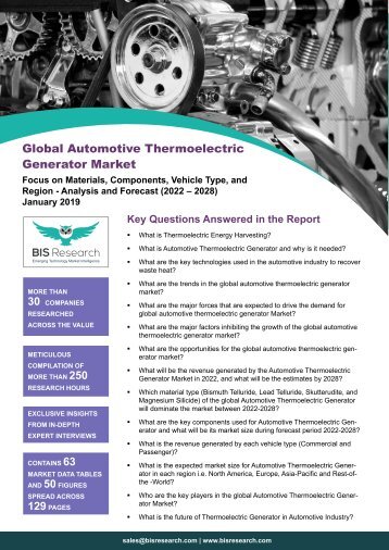 Automotive Thermoelectric Generator Market Report