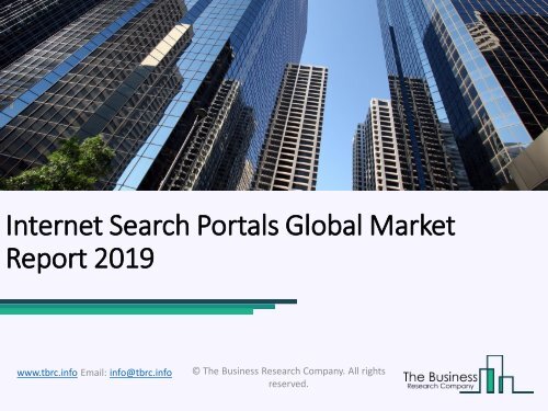 Internet Search Portals Global Market Report 2019