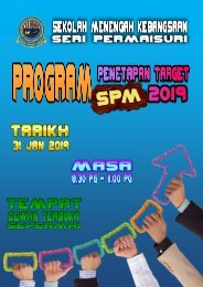 BUKU PROGRAM PENETAPAN TARGET SPM  2019