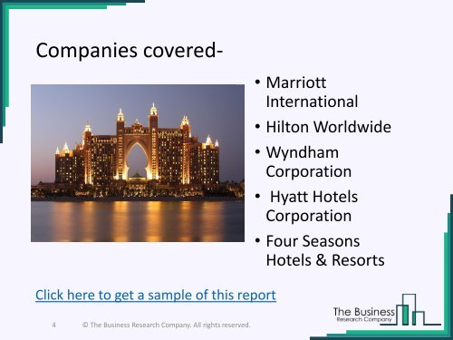 Hotel And Other Travel Accommodation Global Market Report 2019