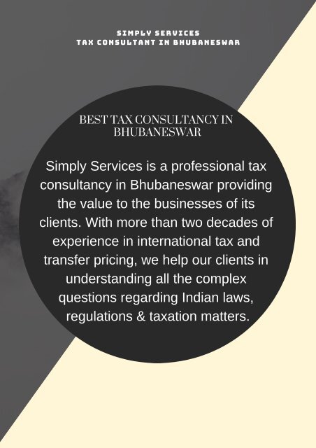 Best Tax Consultancy in Bhubaneswar