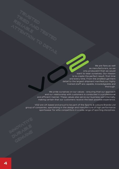 VO2 Training Wear 2019