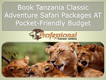 Book Tanzania Classic Adventure Safari Packages AT Pocket-Friendly Budget 