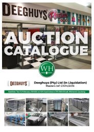 WH Auction Catalog - Deeghuys Liquidation 12 February Midrand