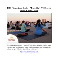 PIES Fitness Yoga Studio – Alexandria’s Well Known Fitness and Yoga Center